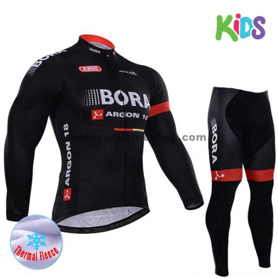 Tenue Maillot M/L + Collant Long 2017 Bora-Hansgrohe Enfant Hiver Thermal Fleece M003