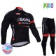 Tenue Maillot M/L + Collant Long 2017 Bora-Hansgrohe Enfant Hiver Thermal Fleece M003