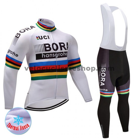 Tenue Maillot M/L + Collant à Bretelles 2017 Bora-Hansgrohe Hiver Thermal Fleece M002