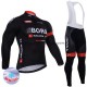 Tenue Maillot M/L + Collant à Bretelles 2017 Bora-Hansgrohe Hiver Thermal Fleece M003