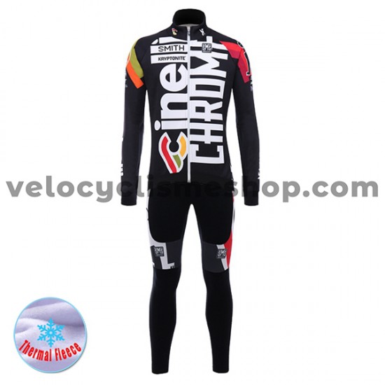 Tenue Maillot M/L + Collant à Bretelles 2017 Cinelli Chrome Hiver Thermal Fleece M001