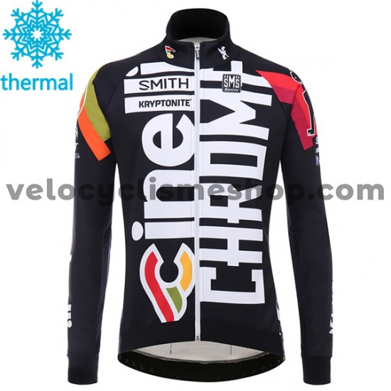 Tenue Maillot M/L + Collant à Bretelles 2017 Cinelli Chrome Hiver Thermal Fleece M001