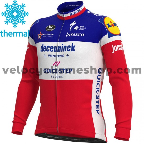 Maillot Cyclisme 2021 Deceuninck–Quick-Step Hiver Thermal Fleece M001