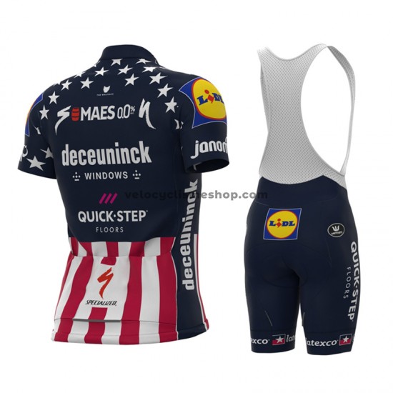 Tenue Maillot + Cuissard à Bretelles 2021 Deceuninck–Quick-Step M004
