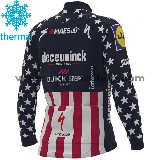Maillot Cyclisme 2021 Deceuninck–Quick-Step Hiver Thermal Fleece M004