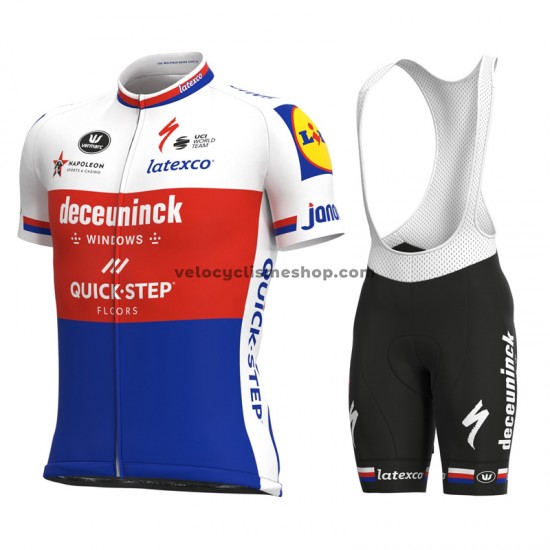 Tenue Maillot + Cuissard à Bretelles 2021 Deceuninck–Quick-Step M005