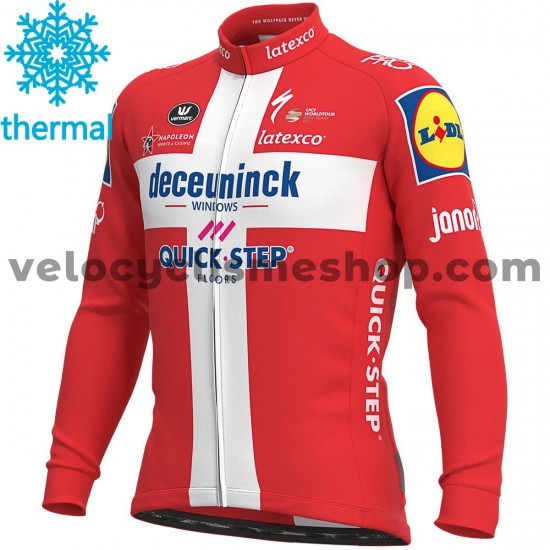 Maillot Cyclisme 2021 Deceuninck–Quick-Step Hiver Thermal Fleece M007