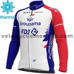 Maillot Cyclisme 2021 Groupama-FDJ Hiver Thermal Fleece M001