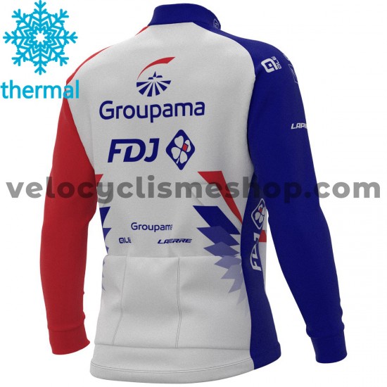 Maillot Cyclisme 2021 Groupama-FDJ Hiver Thermal Fleece M001