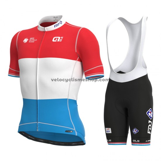 Tenue Maillot + Cuissard à Bretelles 2021 Groupama-FDJ M004