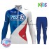 Tenue Maillot M/L + Collant Long 2017 FDJ Enfant Hiver Thermal Fleece M001