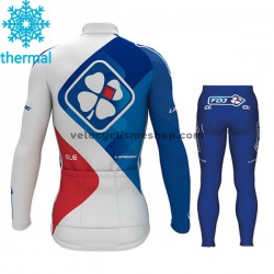 Tenue Maillot M/L + Collant Long 2017 FDJ Enfant Hiver Thermal Fleece M001