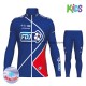 Tenue Maillot M/L + Collant Long 2017 FDJ Enfant Hiver Thermal Fleece M002