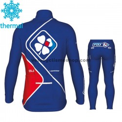 Tenue Maillot M/L + Collant Long 2017 FDJ Enfant Hiver Thermal Fleece M002