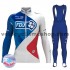 Tenue Maillot M/L + Collant à Bretelles 2017 FDJ Hiver Thermal Fleece M001