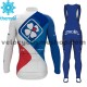 Tenue Maillot M/L + Collant à Bretelles 2017 FDJ Hiver Thermal Fleece M001