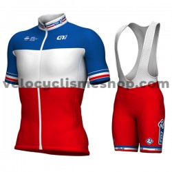 Tenue Maillot + Cuissard à Bretelles 2017 FDJ M002