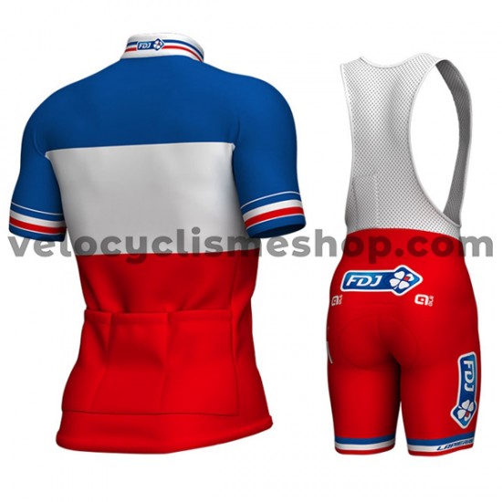 Tenue Maillot + Cuissard à Bretelles 2017 FDJ M002