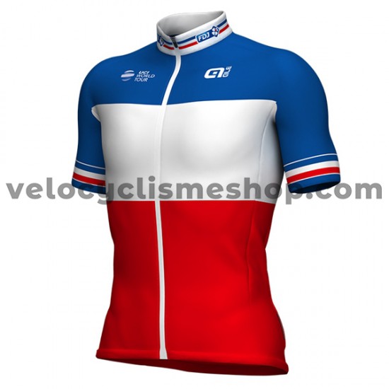 Tenue Maillot + Cuissard à Bretelles 2017 FDJ M002
