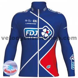 Maillot Cyclisme 2017 FDJ Hiver Thermal Fleece M002