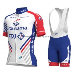 Tenue Maillot + Cuissard à Bretelles 2018 FDJ M001