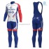 Tenue Maillot M/L + Collant à Bretelles 2018 FDJ Hiver Thermal Fleece M001