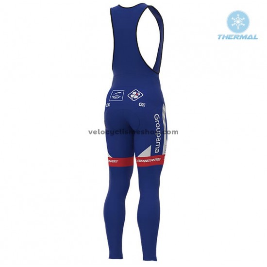 Tenue Maillot M/L + Collant à Bretelles 2018 FDJ Hiver Thermal Fleece M001