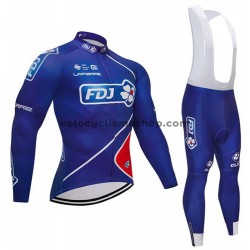 Tenue Maillot M/L + Collant à Bretelles 2018 FDJ M002