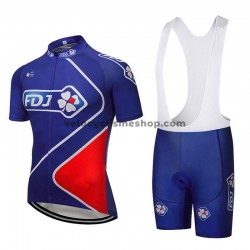 Tenue Maillot + Cuissard à Bretelles 2018 FDJ M002