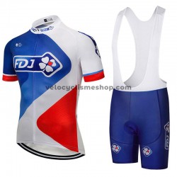 Tenue Maillot + Cuissard à Bretelles 2018 FDJ M003