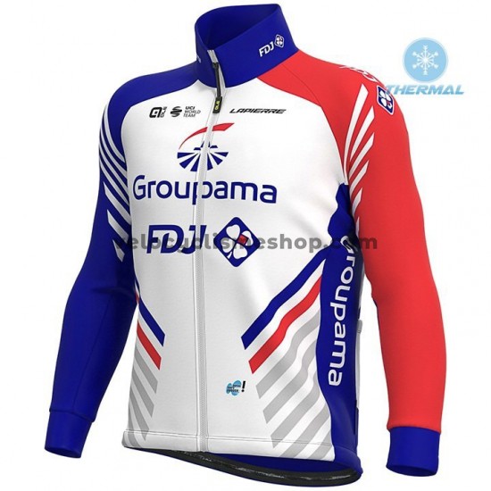 Tenue Maillot M/L + Collant à Bretelles 2020 Groupama–FDJ Hiver Thermal Fleece M001