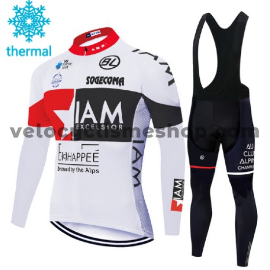 Tenue Maillot M/L + Collant à Bretelles 2020 IAM Cycling Hiver Thermal Fleece M001