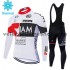 Tenue Maillot M/L + Collant à Bretelles 2020 IAM Cycling Hiver Thermal Fleece M001