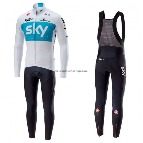 Tenue Maillot M/L + Collant à Bretelles 2018 Team Sky M001