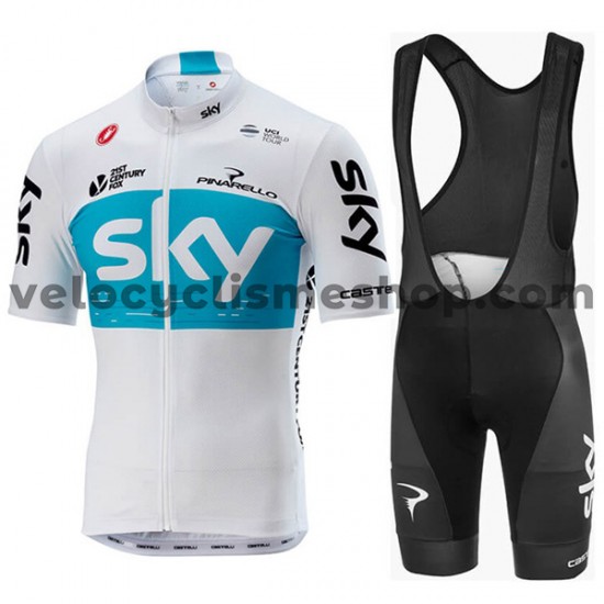 Tenue Maillot + Cuissard à Bretelles 2018 Team Sky M001
