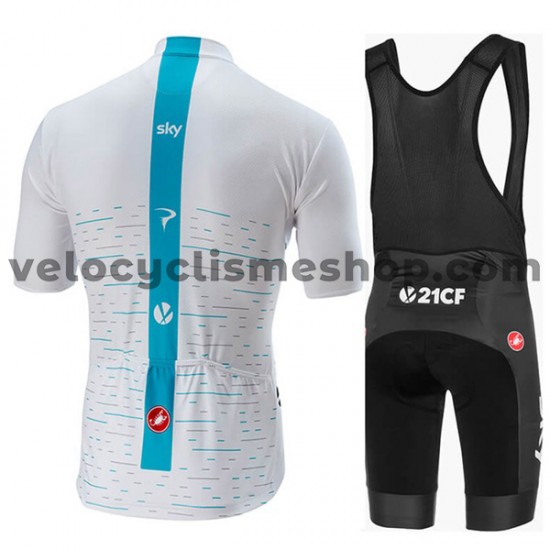 Tenue Maillot + Cuissard à Bretelles 2018 Team Sky M001