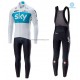Tenue Maillot M/L + Collant à Bretelles 2018 Team Sky Hiver Thermal Fleece M001