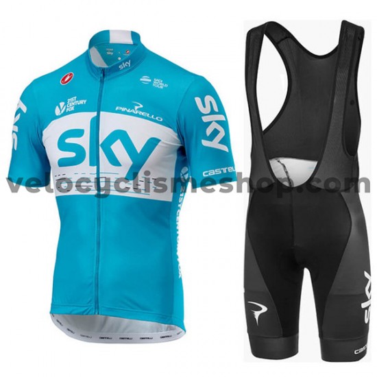 Tenue Maillot + Cuissard à Bretelles 2018 Team Sky M002