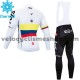 Tenue Maillot M/L + Collant à Bretelles 2018 Team Sky Hiver Thermal Fleece M003