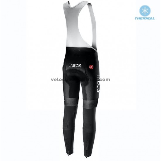 Tenue Maillot M/L + Collant à Bretelles 2019 TEAM INEOS Hiver Thermal Fleece M001
