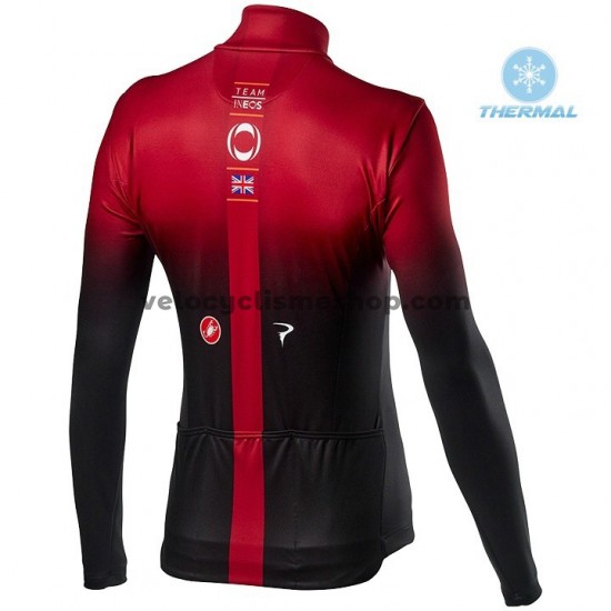 Tenue Maillot M/L + Collant à Bretelles 2020 TEAM INEOS Hiver Thermal Fleece M001
