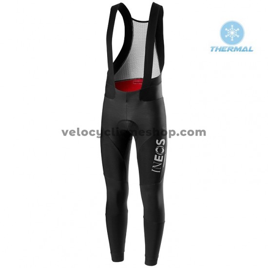 Tenue Maillot M/L + Collant à Bretelles 2020 TEAM INEOS Hiver Thermal Fleece M002