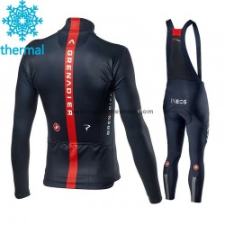 Tenue Maillot M/L + Collant à Bretelles 2021 Ineos Grenadiers Hiver Thermal Fleece M001