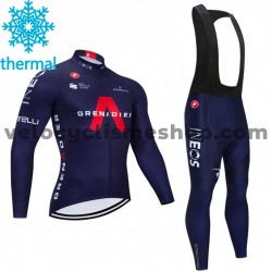 Tenue Maillot M/L + Collant à Bretelles 2021 Ineos Grenadiers Hiver Thermal Fleece M003