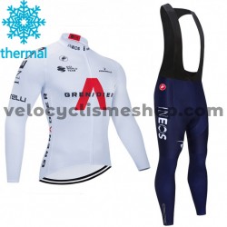 Tenue Maillot M/L + Collant à Bretelles 2021 Ineos Grenadiers Hiver Thermal Fleece M004