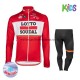 Tenue Maillot M/L + Collant Long 2017 Lotto Soudal Enfant Hiver Thermal Fleece M001