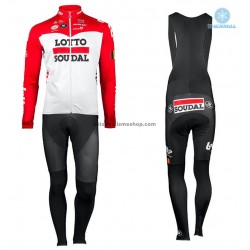 Tenue Maillot M/L + Collant à Bretelles 2018 Lotto Soudal Hiver Thermal Fleece M001