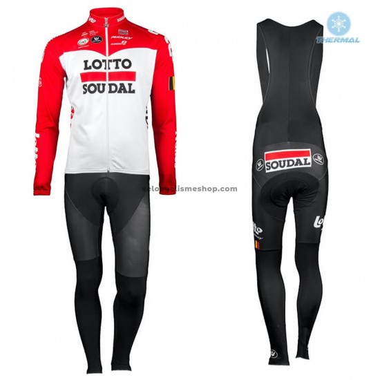 Tenue Maillot M/L + Collant à Bretelles 2018 Lotto Soudal Hiver Thermal Fleece M001