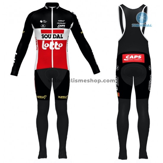 Tenue Maillot M/L + Collant à Bretelles 2020 Lotto Soudal Hiver Thermal Fleece M001