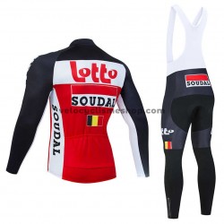 Tenue Maillot M/L + Collant à Bretelles 2020 Lotto Soudal Hiver Thermal Fleece M002